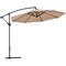 Global Industrial Cantilever Umbrella w/ Crank, Tilt & Cross Brace, Olefin Fabric, 10'W, Tan 436972TN - alternate 1